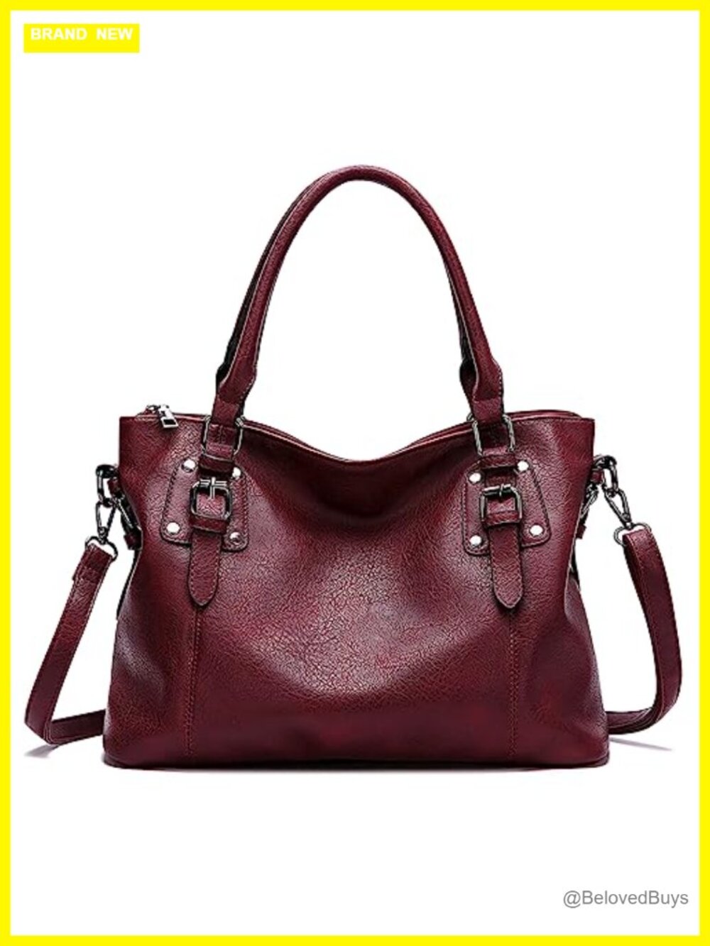 Large Hobo Tote Bag for Women PU Leather Purse Adjustable Strap